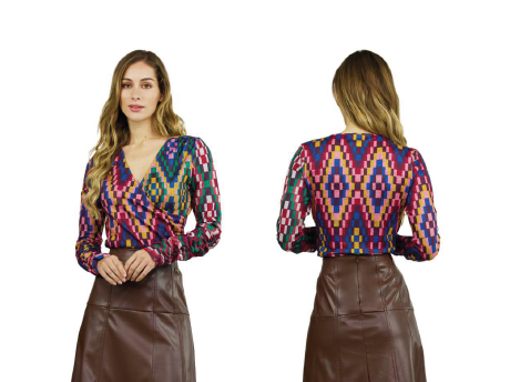 Camiseta cruzada de punto de Malalá.