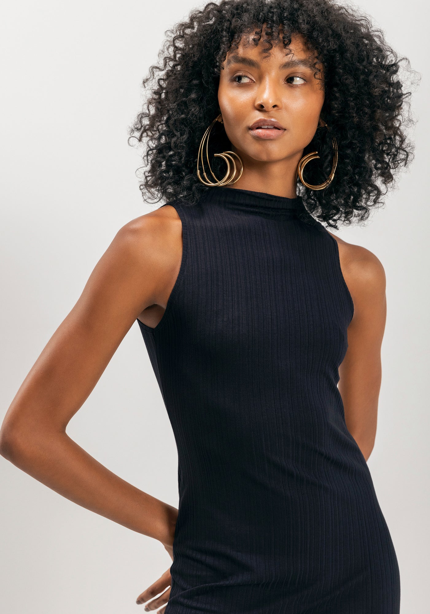Vestido midi en canalé de Lez a Lez