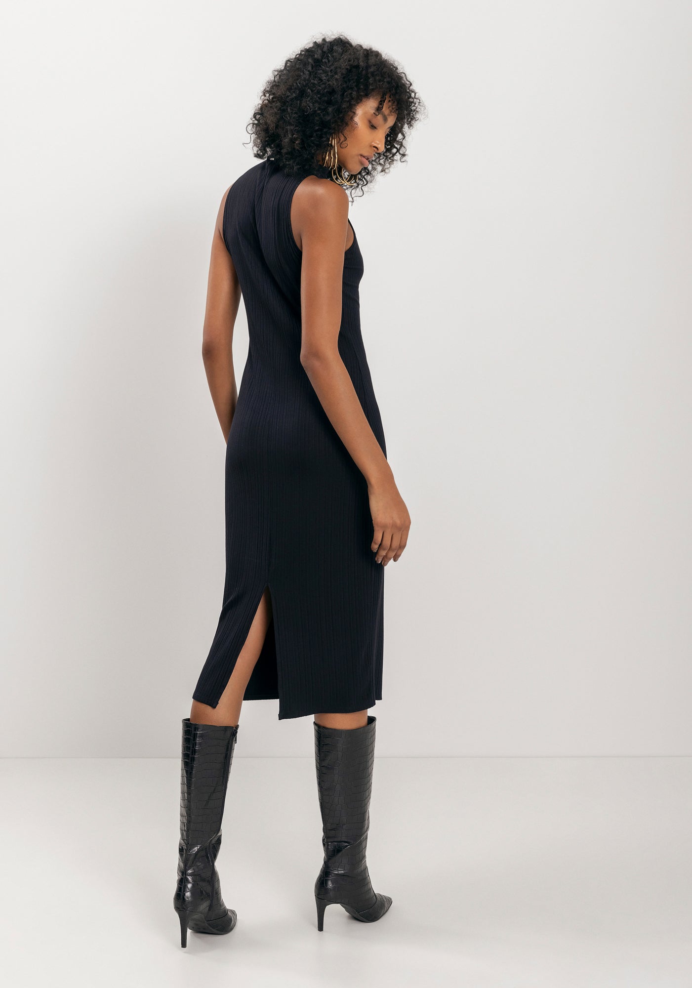 Vestido midi en canalé de Lez a Lez